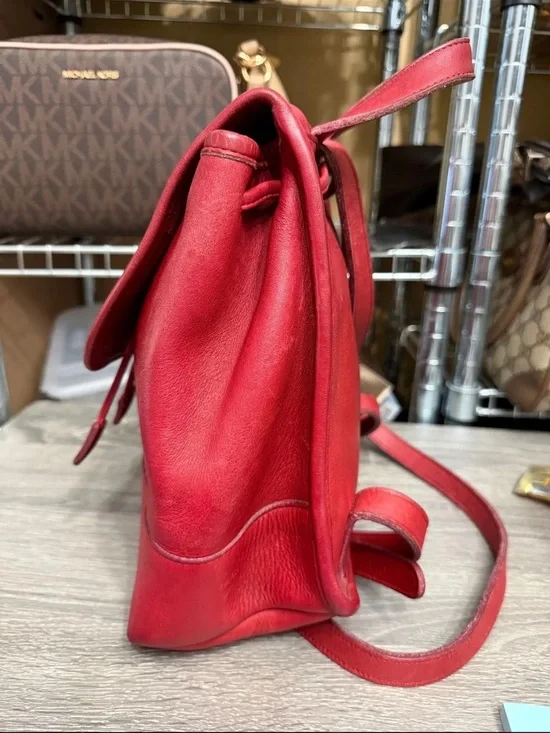 Coach Vintage Mini Leather Red Backpack - Picture 2 of 8